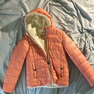 Salmon Pink Furry Coat size 16 (Children)